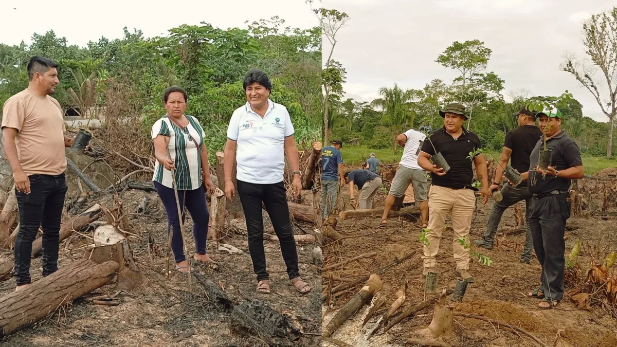 Morales fusiona voto democrático con simbolismo agrícola en el trópico cochabambino