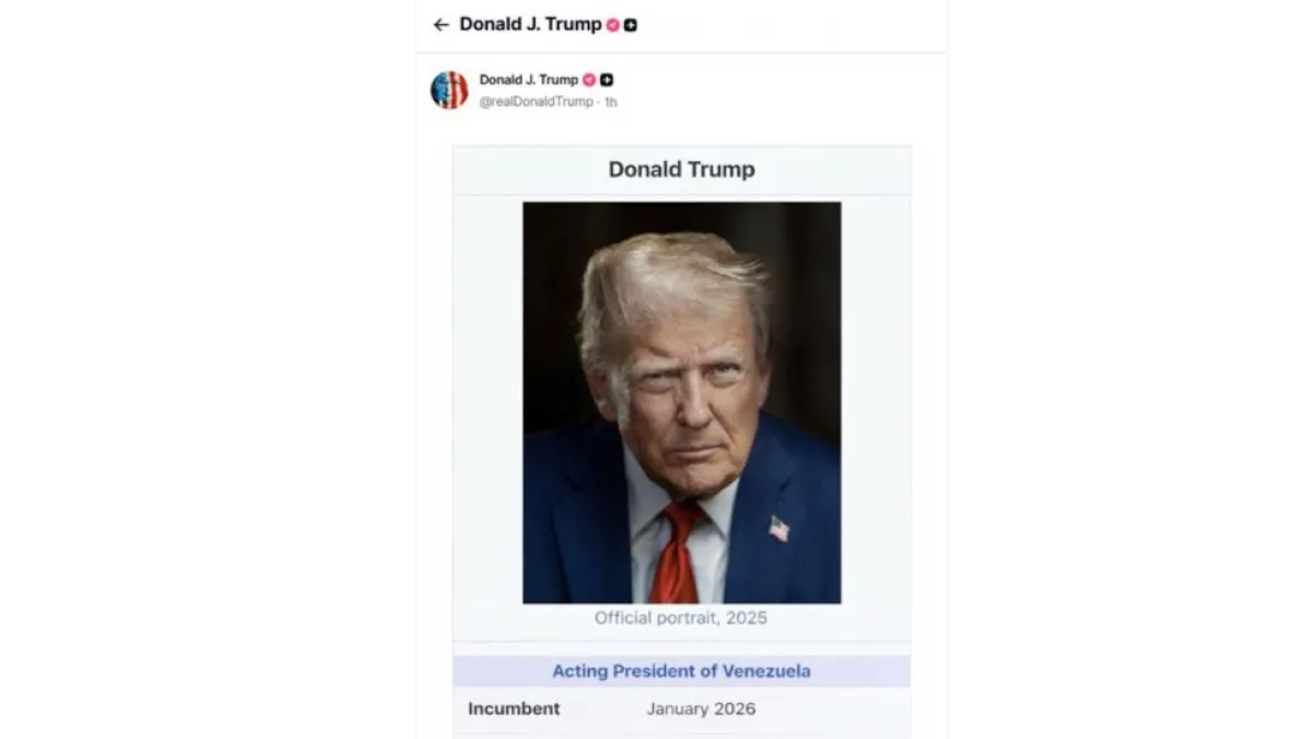 Trump se presenta con el cargo de “presidente interino de Venezuela”