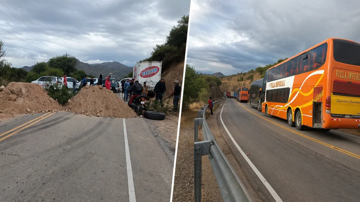 Transportistas inician bloqueo indefinido en Tarija y presionan al Gobierno por vías, combustible y SOAT